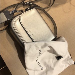 Metallic silver Marc jacobs shoulder bag